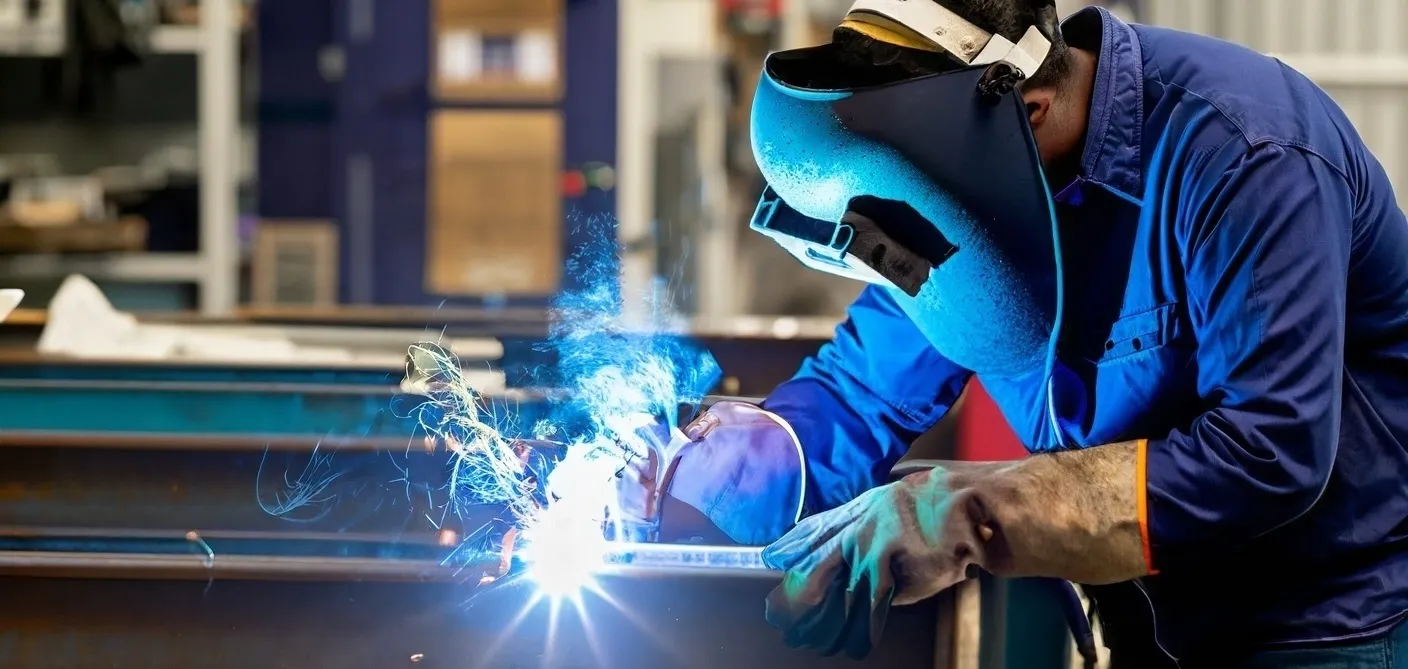 Welder Welding at Cikis Steel